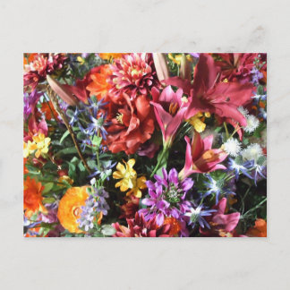 Carte Postale gorgeous, flamboyant flowers.