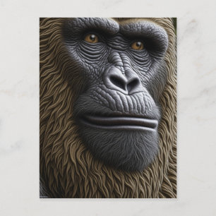 Carte Postale Gorilla, Bigfoot ou Sasquatch Garder le contact