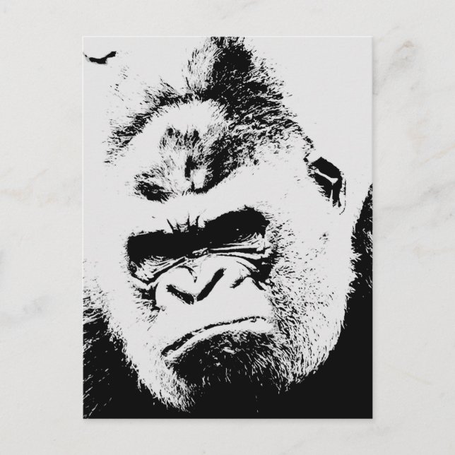 Carte Postale Gorilla en colère (Devant)