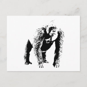 Carte Postale Gorilla Pop Art
