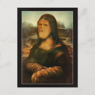 Carte Postale Gorille singe Mona Lisa