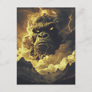 Carte Postale Gorille Tonnerre de la Tempête Éternelle