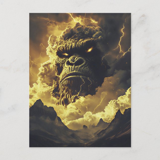 Carte Postale Gorille Tonnerre de la Tempête Éternelle (Devant)