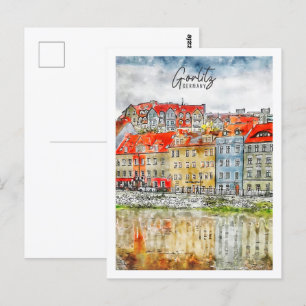 Carte Postale Gorlitz Allemagne Travel Place Aquarelle