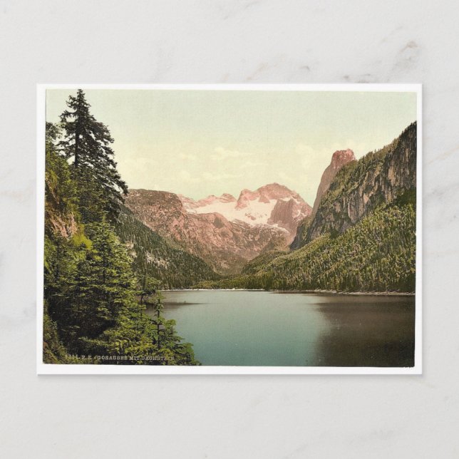 Carte Postale Gosausee et Dachstein, Haute-Autriche, Austro-Hung (Devant)