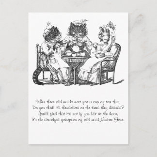 Carte Postale Gossiping Chats Ont Tea Party