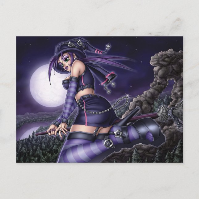 Carte Postale Goth Anime Witch (Devant)