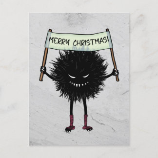 Carte Postale Goth Caractère de Noël Malin Bug