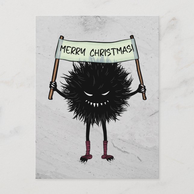 Carte Postale Goth Caractère de Noël Malin Bug (Devant)