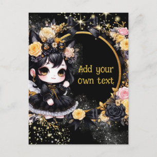 CARTE POSTALE   Goth Girls Kawaii Chibi Cute Custo