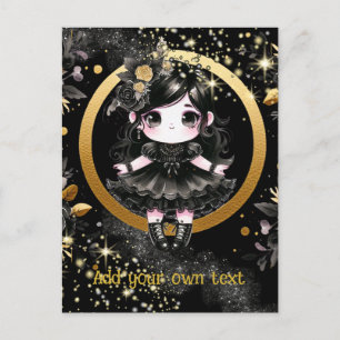 CARTE POSTALE   Goth Girls Kawaii Chibi Cute Custo