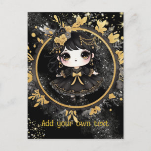 CARTE POSTALE   Goth Girls Kawaii Chibi Cute Custo