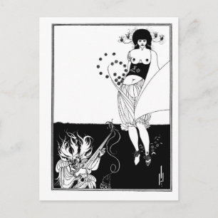 Carte Postale Goth gothique noir et blanc Art nouveau Salome