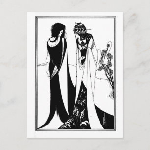 Carte Postale Goth gothique noir et blanc Art nouveau Salome