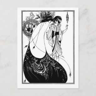 Carte Postale Goth gothique noir et blanc Art nouveau Salome