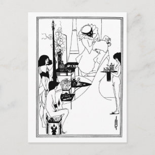 Carte Postale Goth gothique noir et blanc Art nouveau Salome