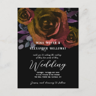 Carte Postale Goth moderne Rose foncé QRC