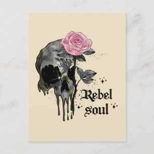Carte Postale Goth Skull   Rebel Soul