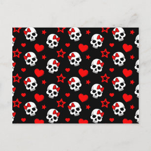Carte Postale Goth Skulls & Hearts