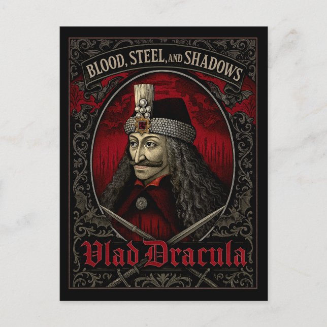 Carte postale gothique de Vlad Dracula – Ombres d' (Devant)