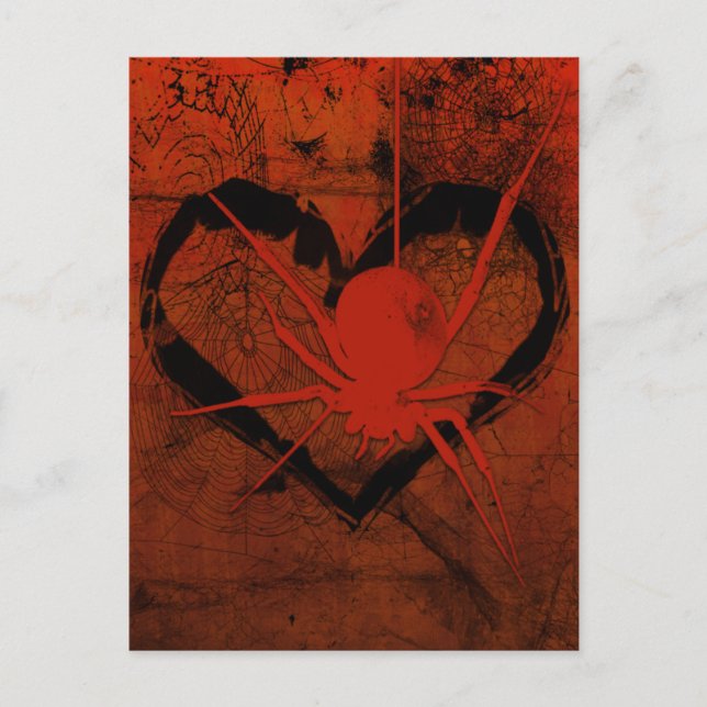 Carte postale Gothique Déplaisant SpiderHeart Eyes (Devant)