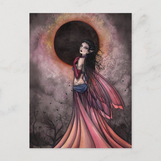 Carte postale gothique féerique d'éclipse (Devant)