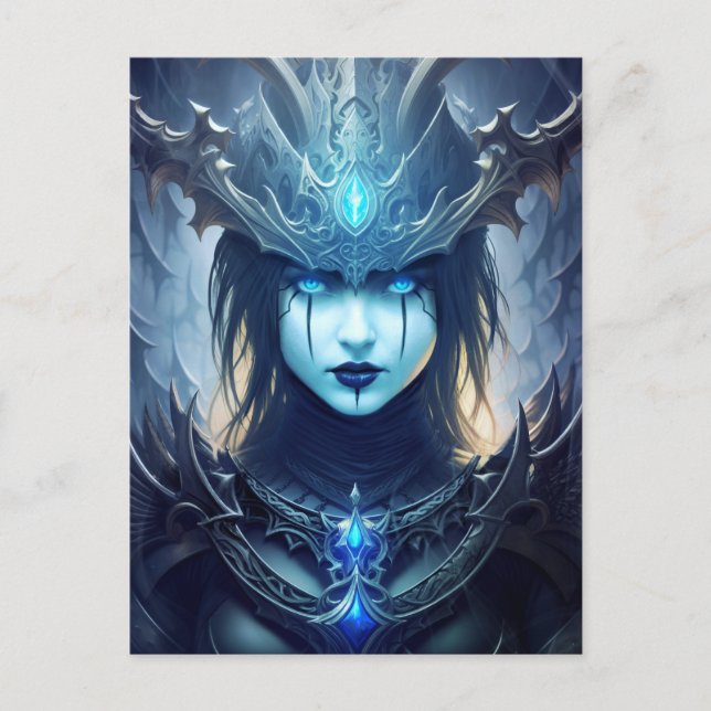 Carte Postale Gothique Imaginaire foncé Reine Litch (Devant)