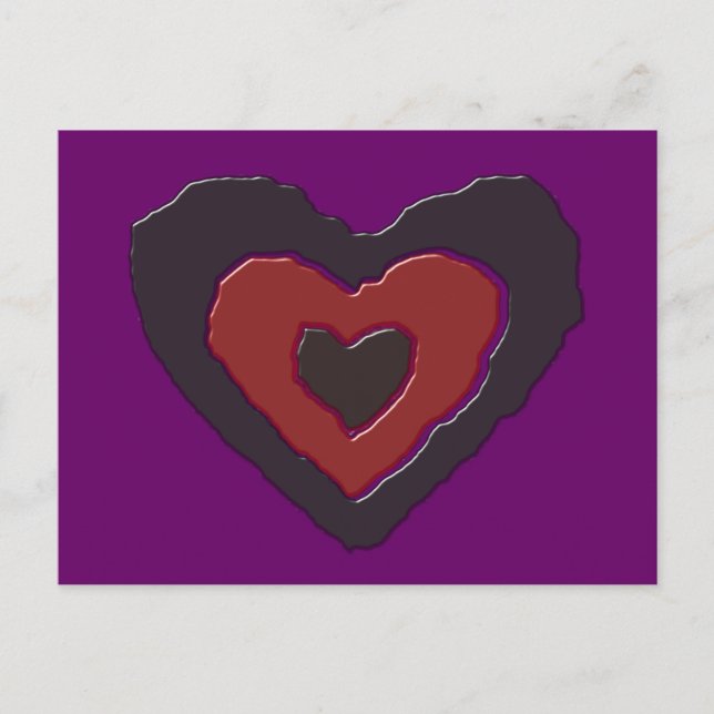 Carte postale Gothique Melting Love Heart (Devant)