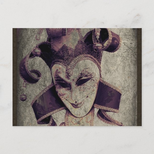 Carte Postale Gothique Renaissance Evil Clown Joker (Devant)