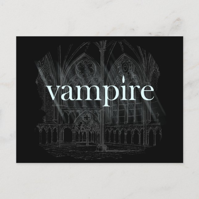 Carte Postale Gothique Vampire (Devant)