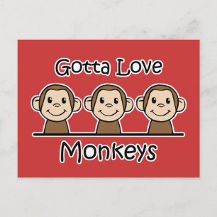 Carte Postale Gotta Love Monkeys