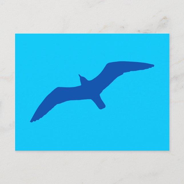 Carte Postale Gouette bleu aqua (Devant)