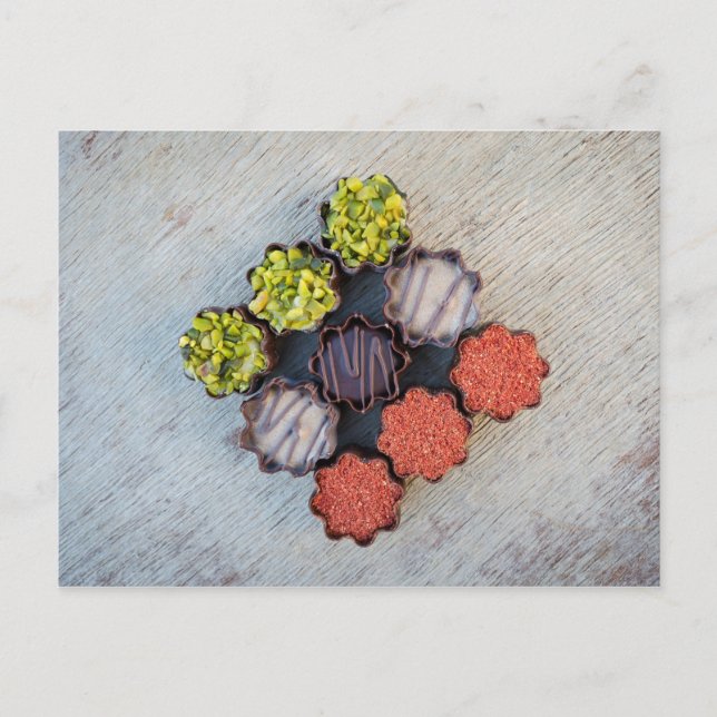 Carte postale gourmande chocolat (Devant)