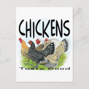 Carte Postale Goûtez Bien Aux Poulets !
