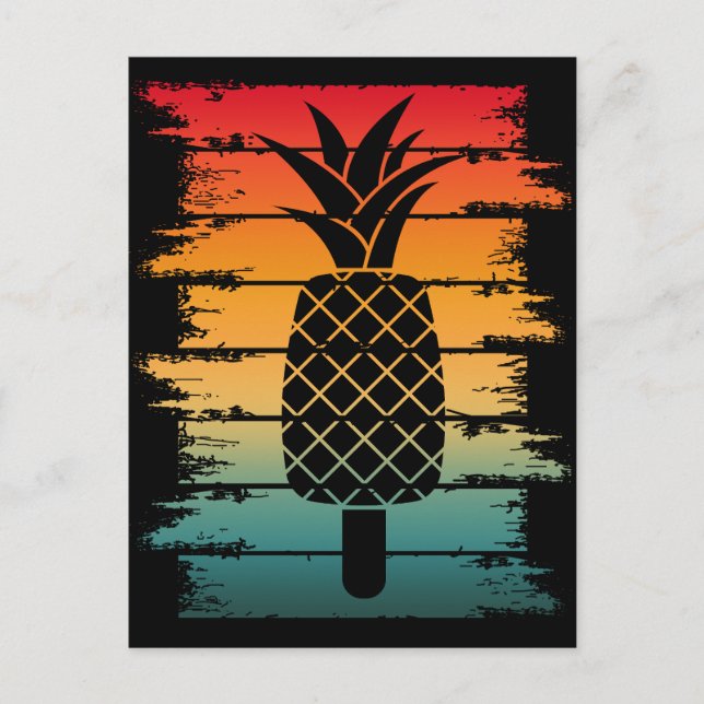 Carte Postale Goutte de glace à l'ananas d'été (Devant)