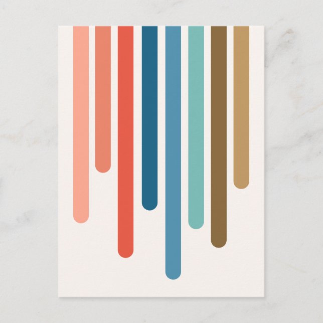 Carte Postale Gouttes de couleur (Rétro) (Devant)