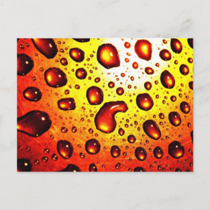 Carte Postale Gouttes de pluie rouges