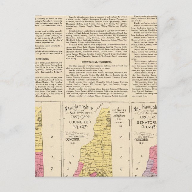 Carte Postale Gouvernement du New Hampshire (Devant)