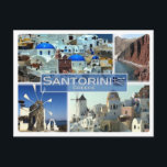 Carte Postale GR Grèce - Santorin -<br><div class="desc">Voyages et PostCard Voici le souvenir de vos vacances en Grèce. Cette image contient une représentation des endroits suivants : Santorin - Moulin à vent - Oia - Plage Rouge. Impressionnez vos amis et votre famille avec des souvenirs uniques de la grande excursion. Essaie-nous !</div>