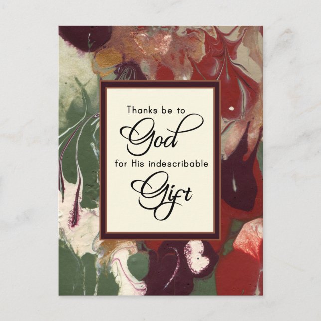 Carte Postale Grâce à Dieu pour Son Cadeau de Noël  (Devant)