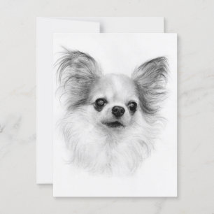 Carte Postale Grace âgée - Peint à la main Chihuahua Art