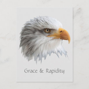 Carte Postale Grace et Rapidité de l'aigle chauve personnalisabl