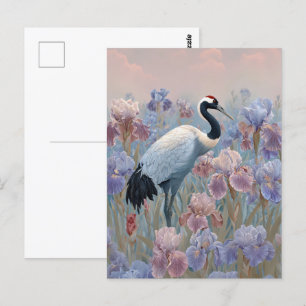 Carte Postale Graceful terrain de grue en floraison Irises