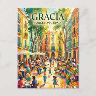 Carte Postale Gràcia Espagne