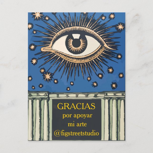 Carte Postale Gracias, Big Eye, modifier le texte (Devant)