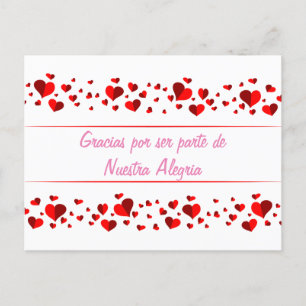 Carte Postale Gracias por ser parte de Nuestra Alegria Note Card