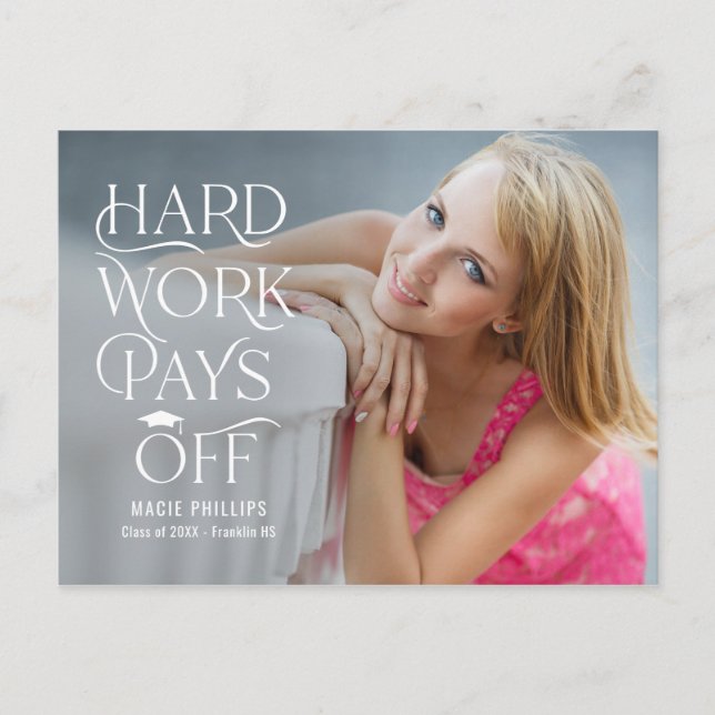 Carte postale Grad Grad Editable Color Grad Gradua (Devant)