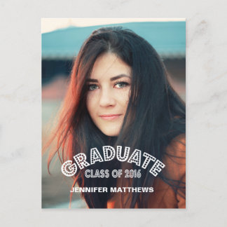 CARTE POSTALE GRAD MODERNE | INVITATION À LA FÊTE DE DIPLÔME 201
