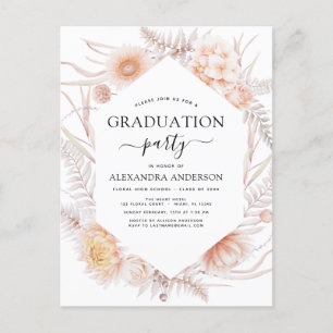 Carte Postale Graduation 2022 Boho Chic Dusty Pink Desert Invita
