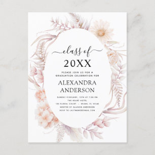 Carte Postale Graduation 2022 Boho Chic Dusty Pink Desert Invita